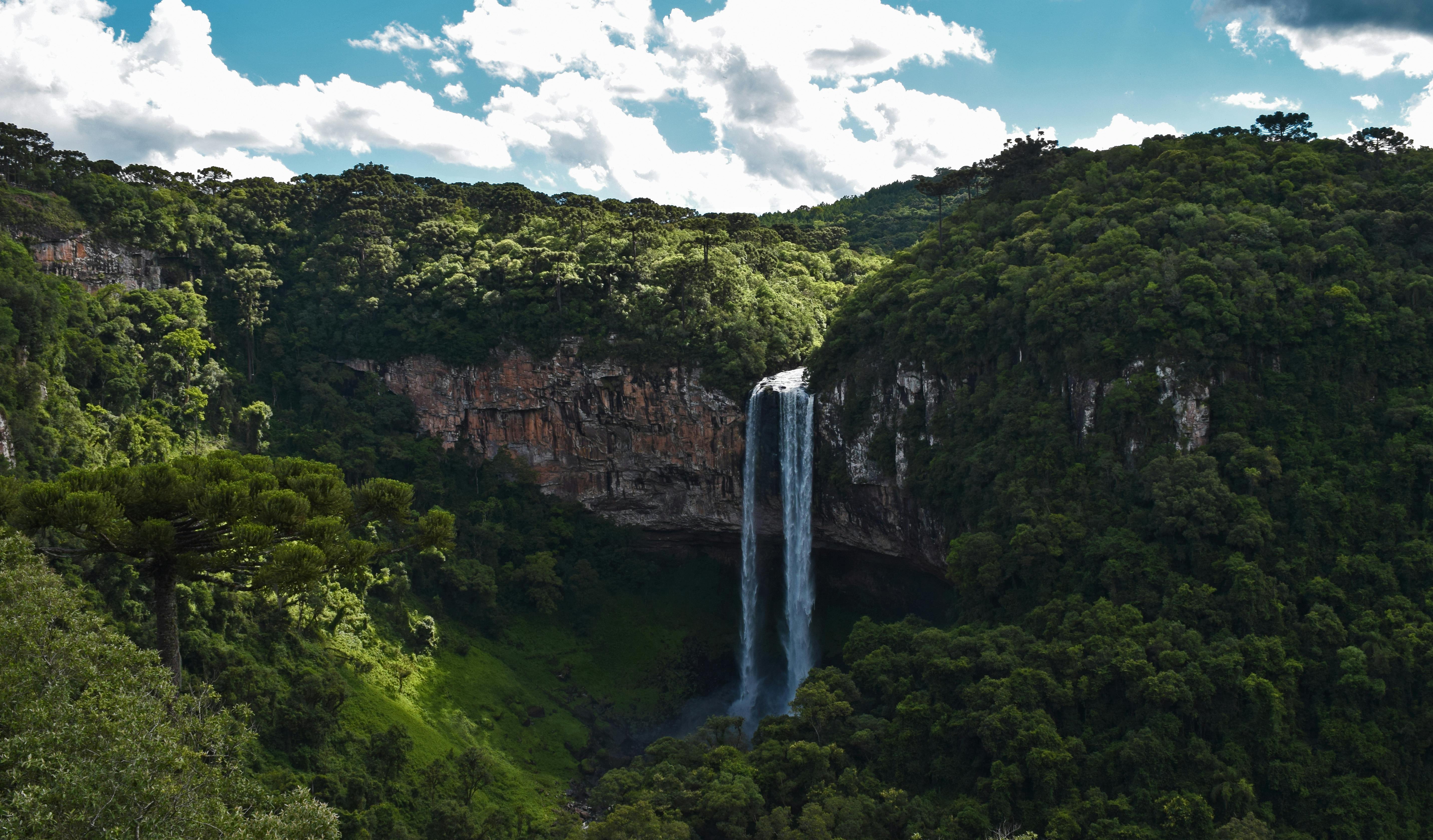 Waterfall in Brazil in Amazon forest